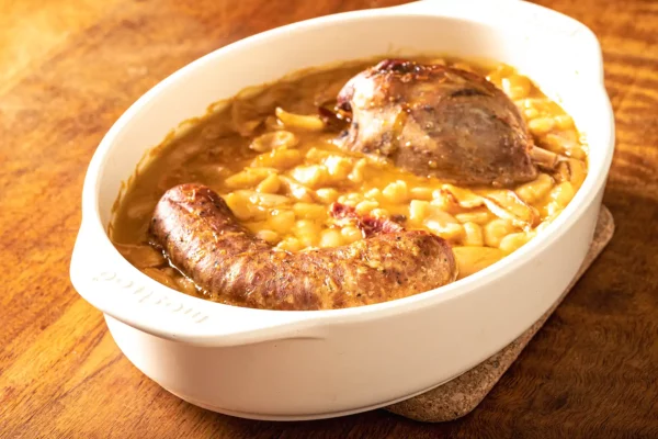 Cassoulet boucherie Mialhe à Langogne, Lozère.