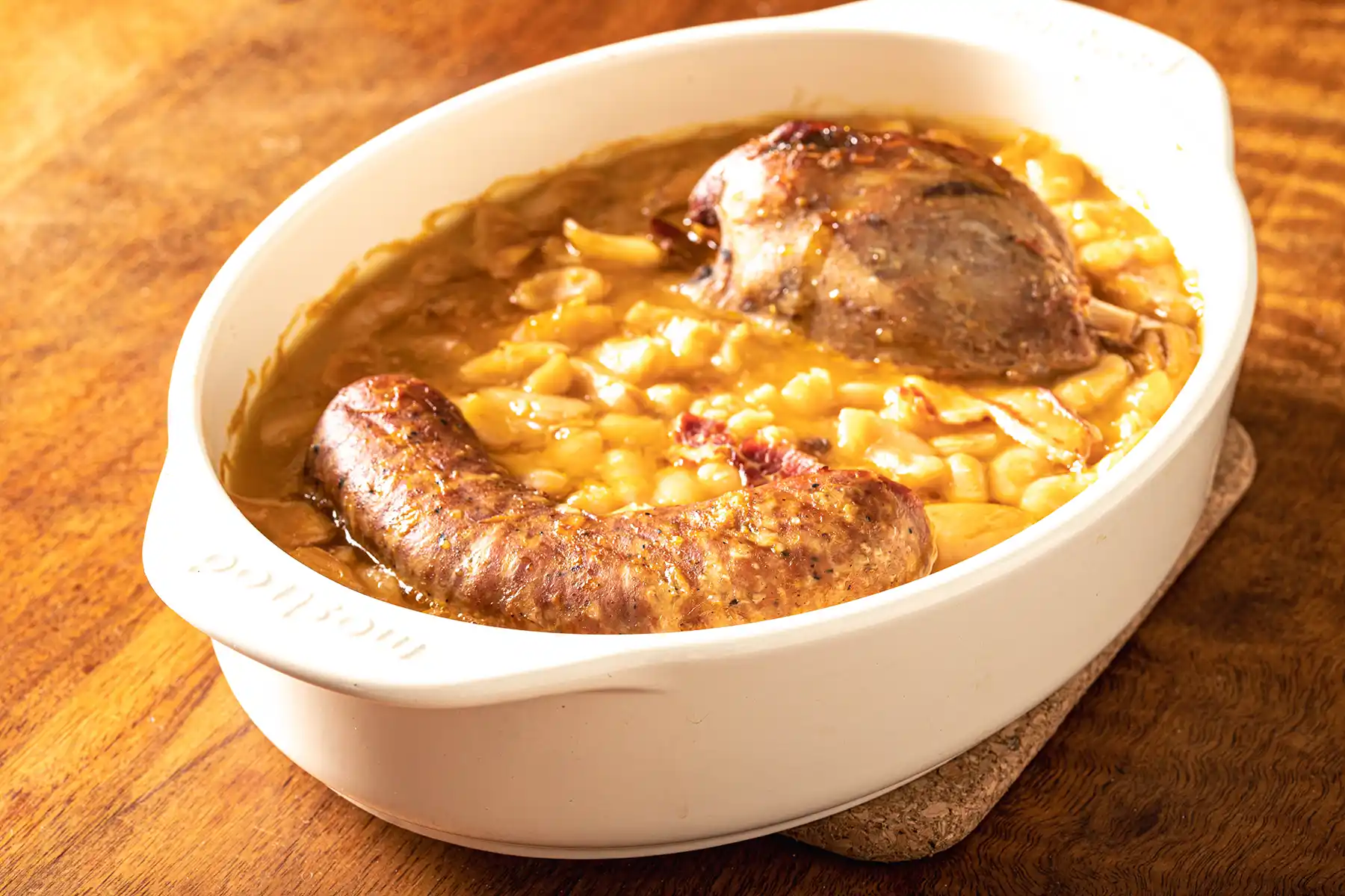 Cassoulet boucherie Mialhe à Langogne, Lozère.