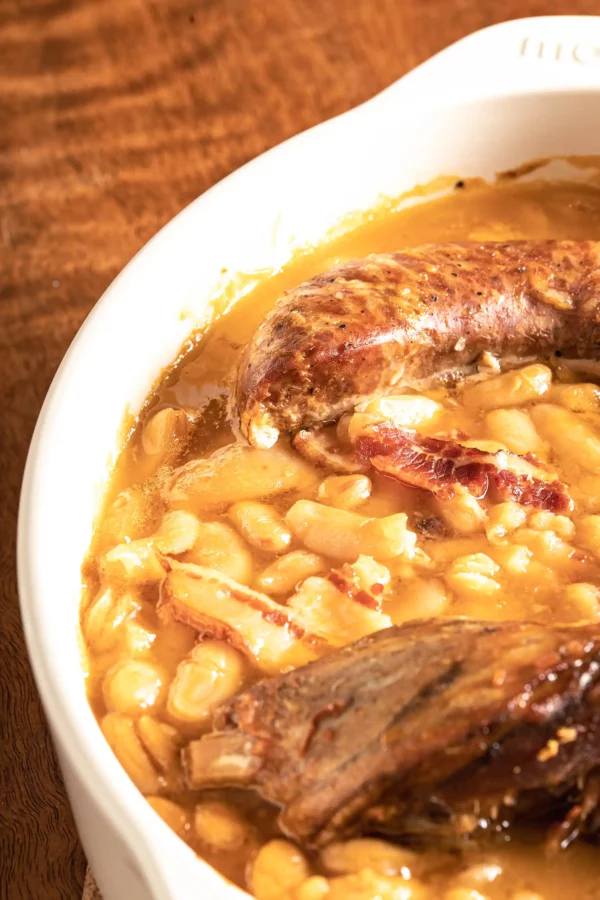Cassoulet boucherie Mialhe à Langogne, Lozère.
