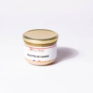 Rillettes canard par Eric Mialhe, boucherie à Langogne, Lozère.