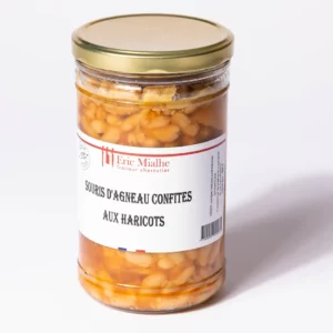 Souris d'agneau aux haricots par Eric Mialhe, boucherie à Langogne, Lozère.